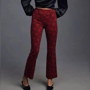 Maeve Red and Black Patterned Women's Pants size Medium